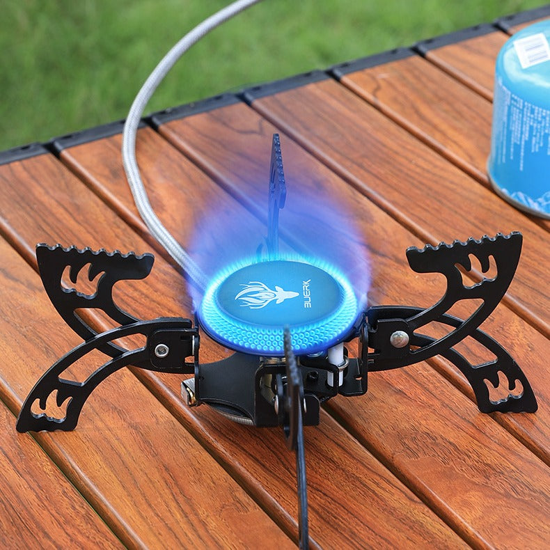 Disc-shaped Foldable Camping Stove, 3000W Gas Stove, Suitable for Indoor and Outdoor Cooking, Backpacking, and Picnics - StarComp